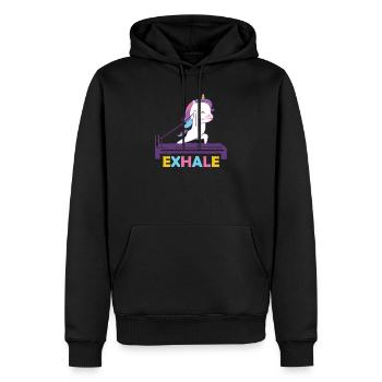 Pilates - Sweat à capuche Premium bio Homme - noir - Devant - Nico (187cm)