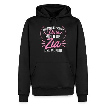 La migliore Zia del mondo - Männer Premium Bio Hoodie - Schwarz - Vorne - Nico (187cm)
