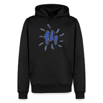 Zahl 14 Jahre alt Alter zeigen stolz sein Jungs - Männer Premium Bio Hoodie - Schwarz - Vorne - Nico (187cm)
