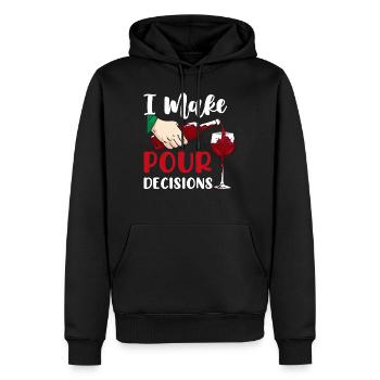 Wein Lustig Spruch geschenkidee Geburtstag - Männer Premium Bio Hoodie - Schwarz - Vorne - Nico (187cm)