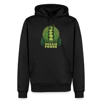 Veggie Vegetables Vegetarian Vegetarian - Men’s Premium Organic Hoodie - black - Front - Nico (187cm)