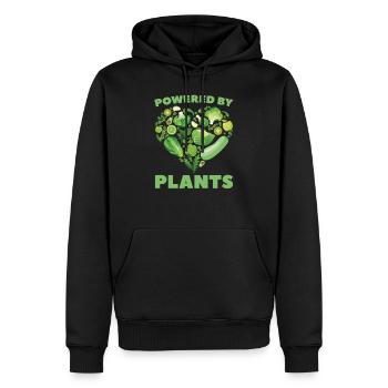 Veggie Vegetables Vegetarian Vegetarian - Men’s Premium Organic Hoodie - black - Front - Nico (187cm)