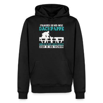 Dachdecker Dachdecken Dachspengler Dach Geschenk - Männer Premium Bio Hoodie - Schwarz - Vorne - Nico (187cm)