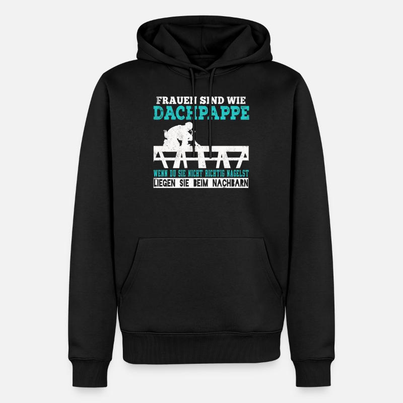 Dachdecker Dachdecken Dachspengler Dach Geschenk - Männer Premium Bio Hoodie - Schwarz