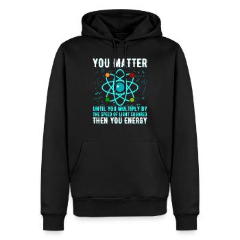 Physique physicien Science Chimie Cadeau - Sweat à capuche Premium bio Homme - noir - Devant - Nico (187cm)