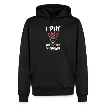 Champignons Cueilleurs de champignons Éponges Champignons Cueilleurs - Sweat à capuche Premium bio Homme - noir - Devant - Nico (187cm)
