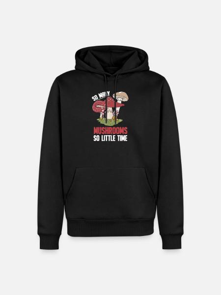 Champignons Cueilleurs de champignons Éponges Champignons Cueilleurs - Sweat à capuche Premium bio Homme - noir