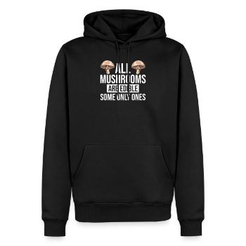 Champignons Cueilleurs de champignons Éponges Champignons Cueilleurs - Sweat à capuche Premium bio Homme - noir - Devant - Nico (187cm)