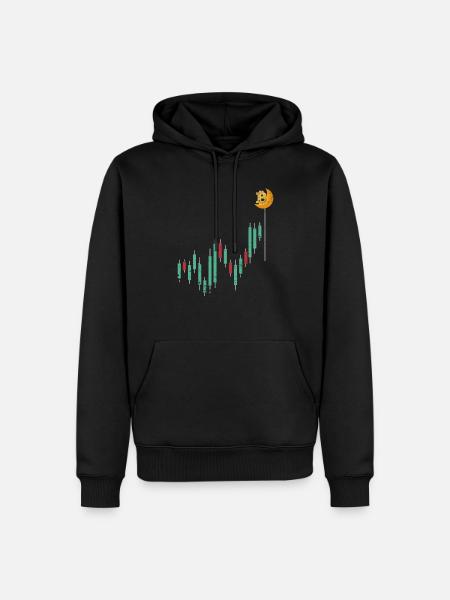 Bitcoin cryptocurrency BTC funny gift - Men’s Premium Organic Hoodie - black