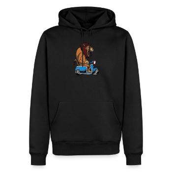 Retro Scooter Mobylette Mobylette Vintage Scooter - Sweat à capuche Premium bio Homme - noir - Devant - Nico (187cm)