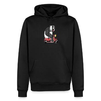 Scooter scooter mobylette scooter - Sweat à capuche Premium bio Homme - noir - Devant - Nico (187cm)