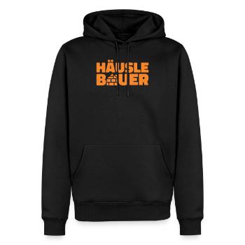 Bauherr - Männer Premium Bio Hoodie - Schwarz - Vorne - Nico (187cm)