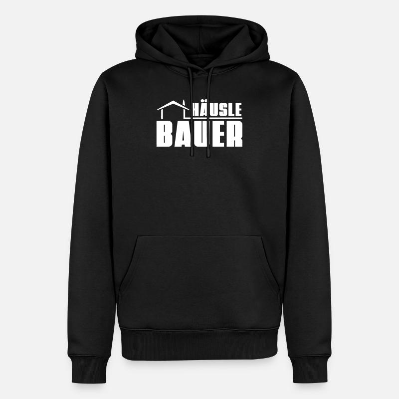 Bauherr - Männer Premium Bio Hoodie - Schwarz