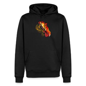 Guitare électrique guitare - Sweat à capuche Premium bio Homme - noir - Devant - Nico (187cm)