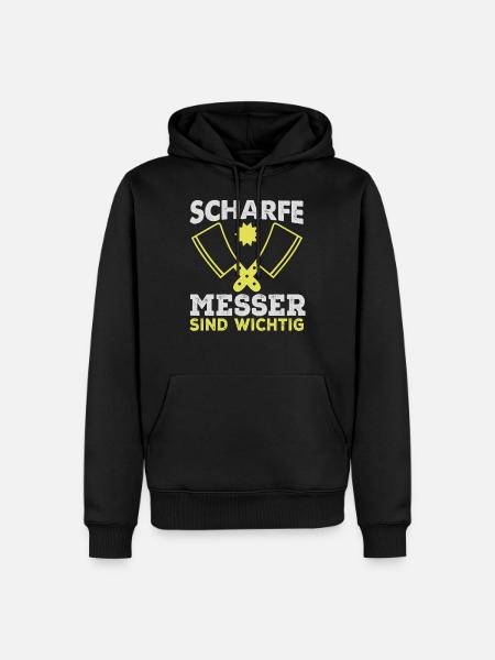 Metzger Fleischer Fleisch Fleischerei Geschenk - Männer Premium Bio Hoodie - Schwarz