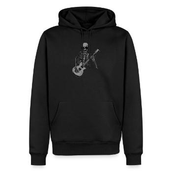 Guitare électrique guitare - Sweat à capuche Premium bio Homme - noir - Devant - Nico (187cm)