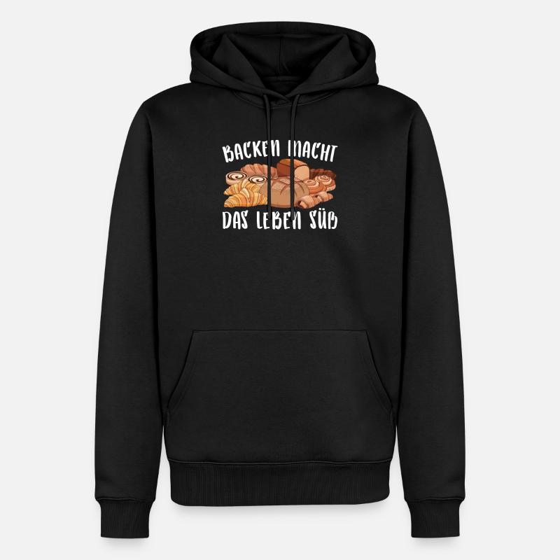 Bäcker Backen Konditor - Männer Premium Bio Hoodie - Schwarz