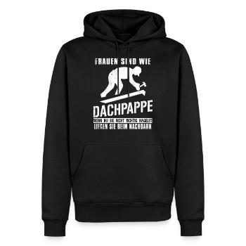 Dachdecker Dachdecken Dachspengler Dach Geschenk - Männer Premium Bio Hoodie - Schwarz - Vorne - Nico (187cm)