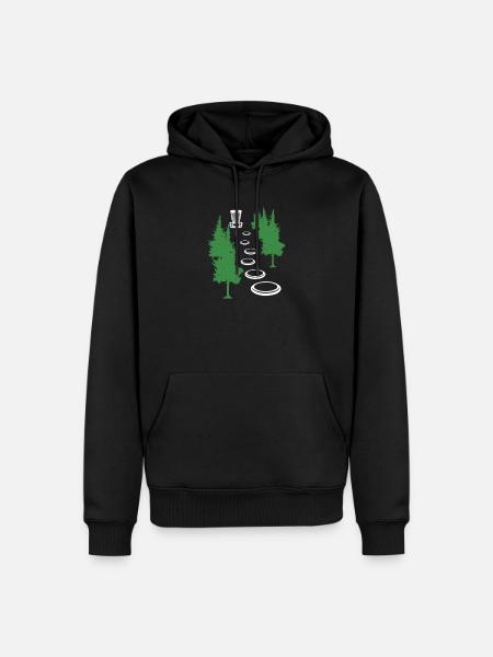 Frisbee Golf - Männer Premium Bio Hoodie - Schwarz