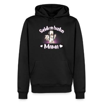 Seidenhuhn Mama - Seidenhühner - Männer Premium Bio Hoodie - Schwarz - Vorne - Nico (187cm)