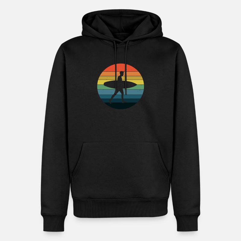 Surf surf - Sweat à capuche Premium bio Homme - noir