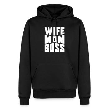Mama Mutti Muttertag - Männer Premium Bio Hoodie - Schwarz - Vorne - Nico (187cm)