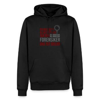 Forensik Forensiker - Männer Premium Bio Hoodie - Schwarz - Vorne - Nico (187cm)