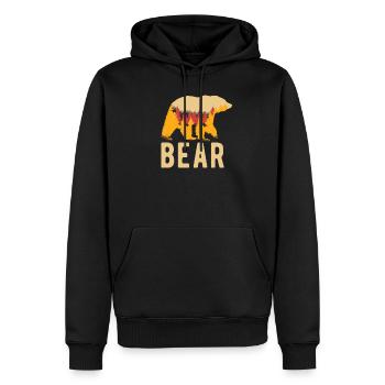 Grizzly Bear Brown Bear - Men’s Premium Organic Hoodie - black - Front - Nico (187cm)