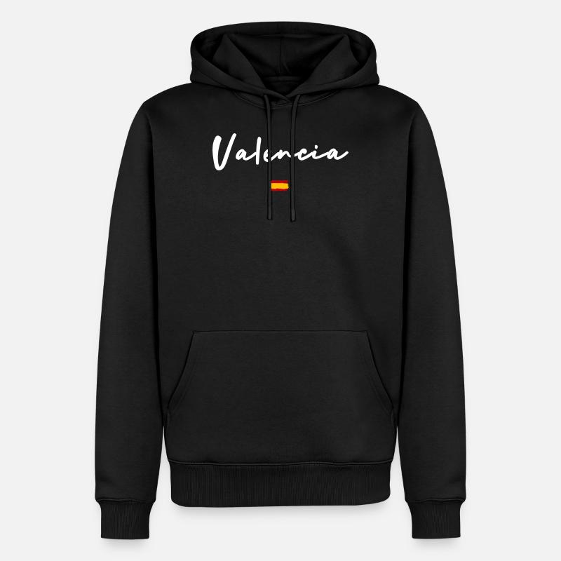 VALENCIA - Sweat à capuche Premium bio Homme - noir