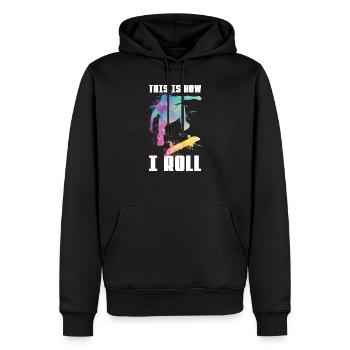 Skateboard Skateboarder Skater - Männer Premium Bio Hoodie - Schwarz - Vorne - Nico (187cm)