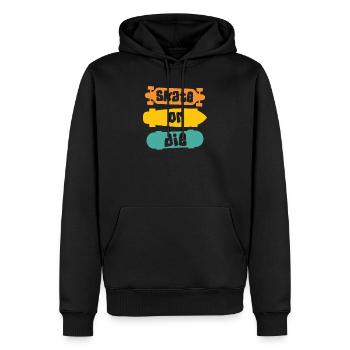 Skateboard Skateboarder Skater - Sweat à capuche Premium bio Homme - noir - Devant - Nico (187cm)