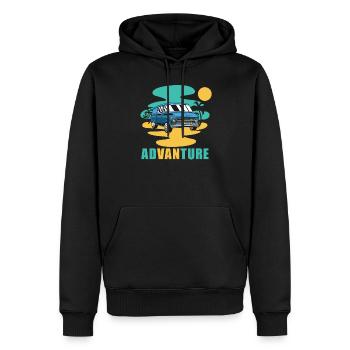 Camper Bus Caravan Camper Bus - Sweat à capuche Premium bio Homme - noir - Devant - Nico (187cm)