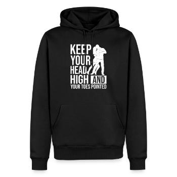 Danse Danse Danse - Sweat à capuche Premium bio Homme - noir - Devant - Nico (187cm)
