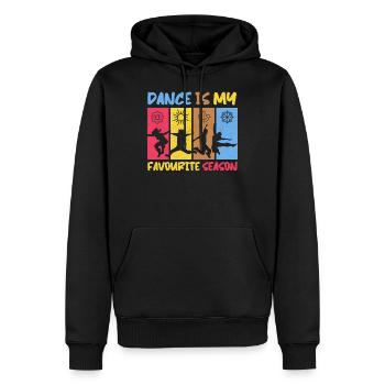 Danse Danse Danse - Sweat à capuche Premium bio Homme - noir - Devant - Nico (187cm)