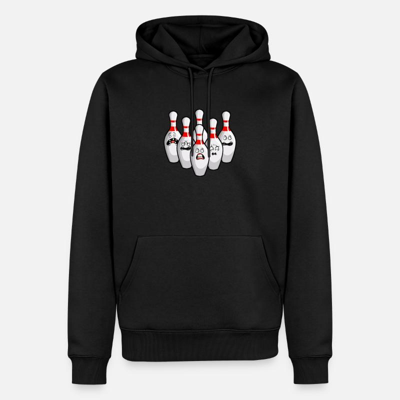 Bowling - Männer Premium Bio Hoodie - Schwarz