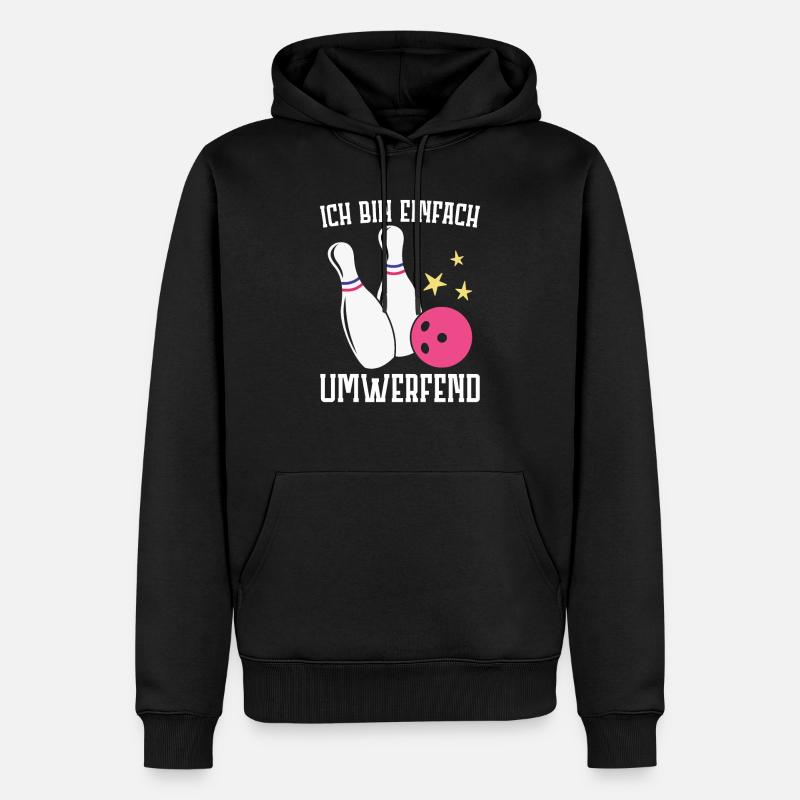 Bowling - Männer Premium Bio Hoodie - Schwarz