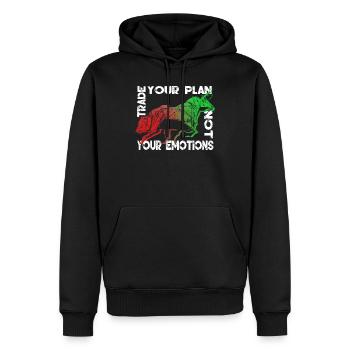 Stock Day Trading Bourse Forex Actions Trader - Sweat à capuche Premium bio Homme - noir - Devant - Nico (187cm)