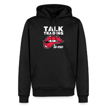 Stock Day Trading Bourse Forex Actions Trader - Sweat à capuche Premium bio Homme - noir - Devant - Nico (187cm)