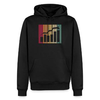 Rétro Stock Day Trading Bourse Forex Actions Trader - Sweat à capuche Premium bio Homme - noir - Devant - Nico (187cm)