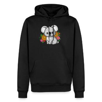 Koala Koalabär - Sweat à capuche Premium bio Homme - noir - Devant - Nico (187cm)