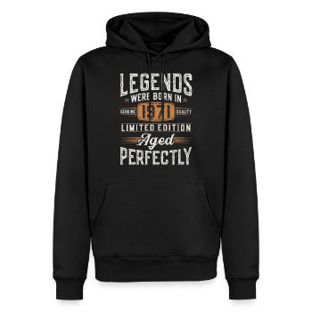 Jahrgang 1971 Vintage Geburtstag Retro - Männer Premium Bio Hoodie - Schwarz - Vorne - Nico (187cm)