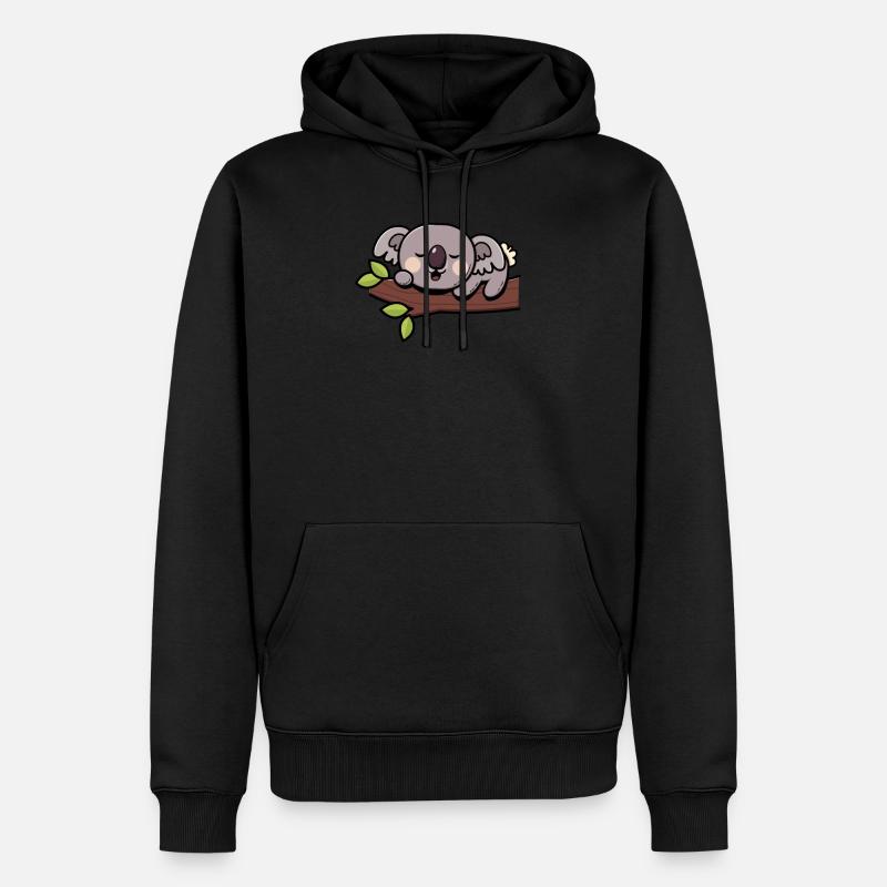 Koala Koalabär - Männer Premium Bio Hoodie - Schwarz