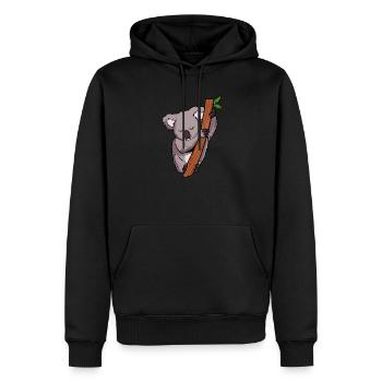 Koala Koalabär - Sweat à capuche Premium bio Homme - noir - Devant - Nico (187cm)
