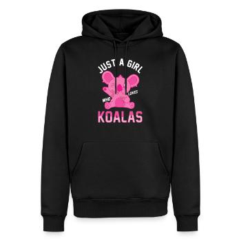 Koala Koalabär - Sweat à capuche Premium bio Homme - noir - Devant - Nico (187cm)