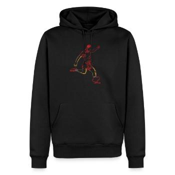 Rugby - Sweat à capuche Premium bio Homme - noir - Devant - Nico (187cm)