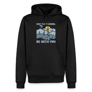 Paragliding Paragliding Paragliding Paragliding - Men’s Premium Organic Hoodie - black - Front - Nico (187cm)
