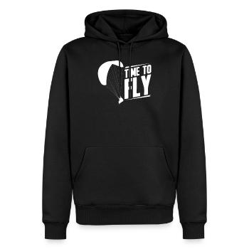 Paragliding Paragliding Paragliding Paragliding - Men’s Premium Organic Hoodie - black - Front - Nico (187cm)