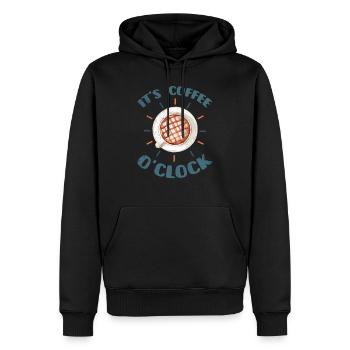 Kaffee Kaffeetrinker Kaffeeliebhaber - Männer Premium Bio Hoodie - Schwarz - Vorne - Nico (187cm)