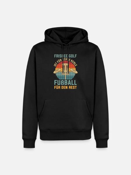 Frisbee Golf - Männer Premium Bio Hoodie - Schwarz