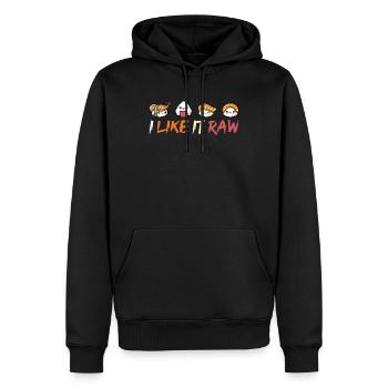 Sushi - Männer Premium Bio Hoodie - Schwarz - Vorne - Nico (187cm)